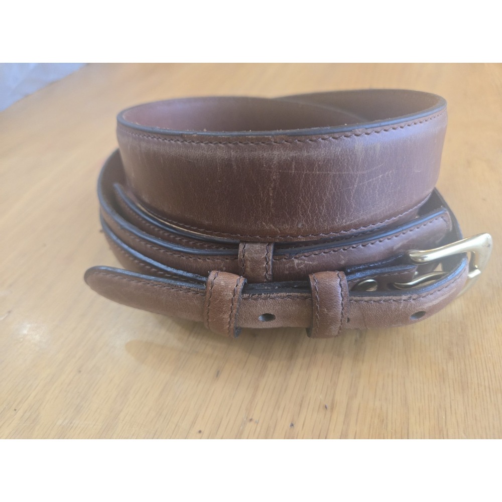 3-D Belt Co Leather Belt Brown Full Grain Cowhide Western 2058 USA Size 38
